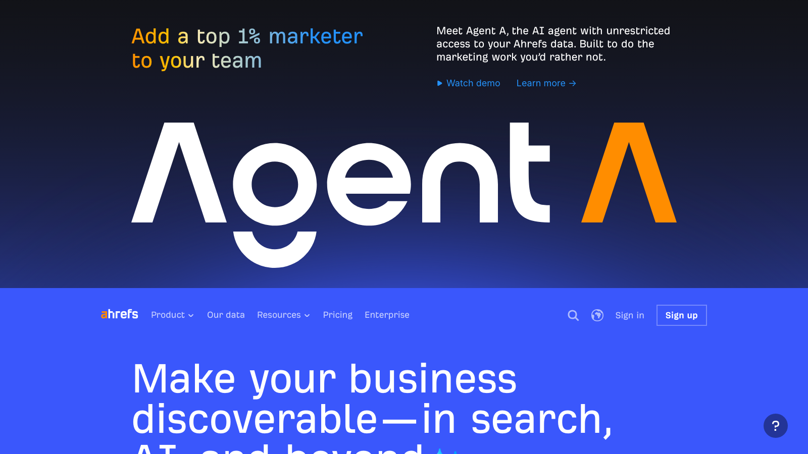 Ahrefs Brand Radar page showing its standalone AI visibility add-on tracking 6 AI platforms plus YouTube, TikTok, and Reddit