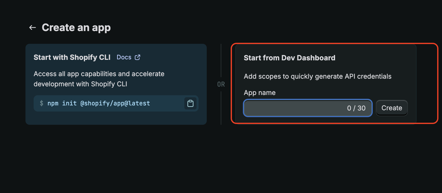 Give a name to your app page