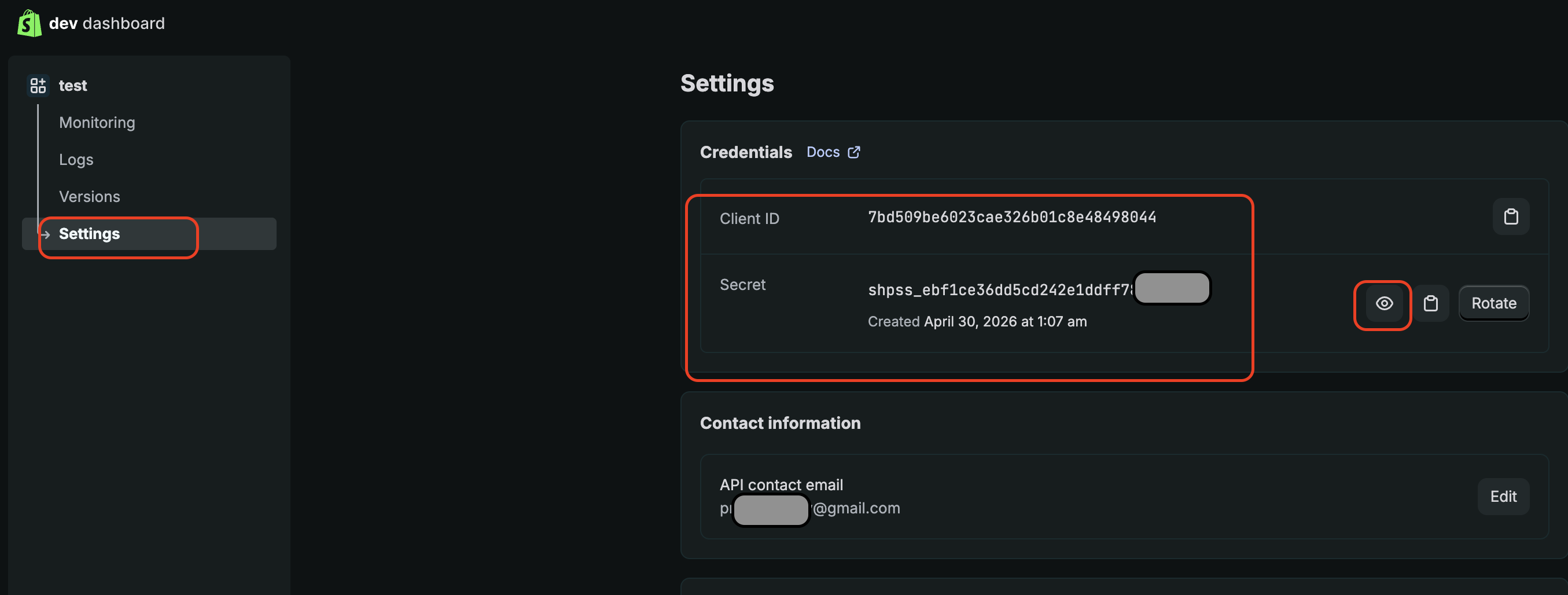 Install to get your access token section with Install app button